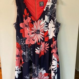 Vince Camuto Dress Size 14 Floral on Black